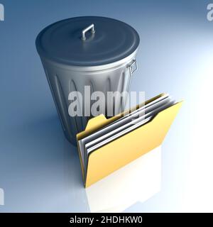 data, basket, extinguish, datas, baskets, deltes Stock Photo