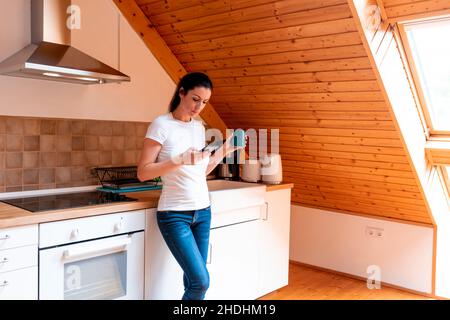 mobile communication, writing, sms, mobile communications Stock Photo
