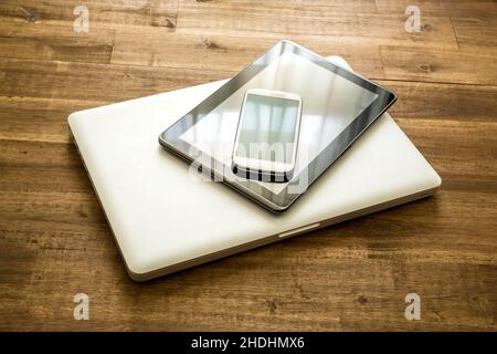 laptop, smart phone, tablet-pc, computer, computers, laptops, smart phones, smartphone, smartphones, ipad, tablet pc Stock Photo