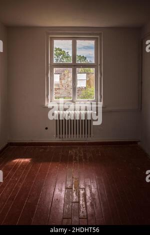 floorboards, vacant, living room, floorboard, vacants, living rooms Stock Photo