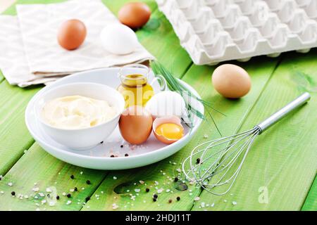 preparation, dressing, mayonnaise, preparations, mayonnaises Stock Photo