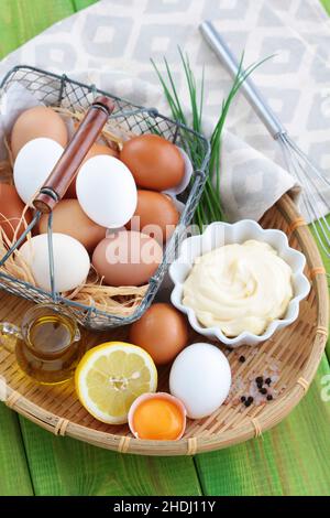 dressing, dip, home made, mayonnaise, dips, home mades, mayonnaises Stock Photo