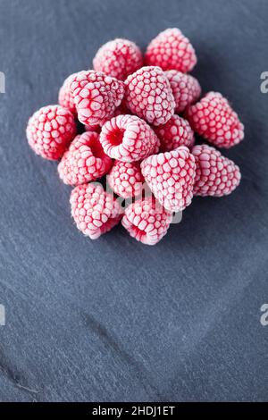 frozen, raspberries, frozens, raspberry Stock Photo