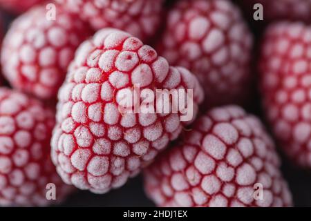 frozen, raspberries, frozens, raspberry Stock Photo