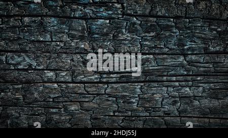 Charcoal background, natural burnt wood texture closeup Stock Photo