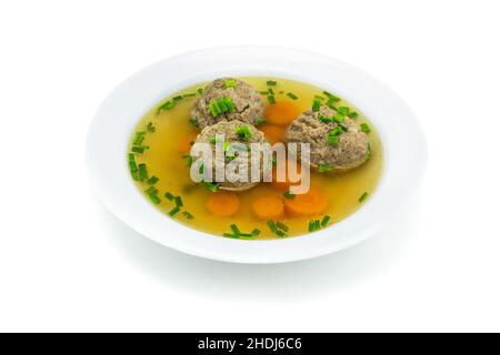 soup, liver dumpling, soups Stock Photo