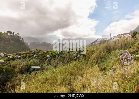 view from the crane viewpoint on the Guindaste mirador on the island of Madeira on a winter day Stock Photo