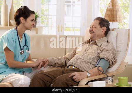 senior, care & charity, nurse, old care, home visit, elderly, old, seniors, care & charities, nurses, cares Stock Photo