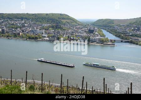 boating, rhine river, rhine, rhine rivers Stock Photo