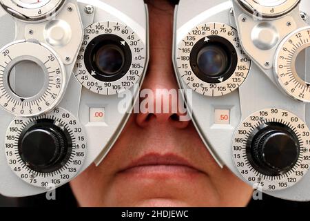 opticians, eye test, optician, eye tests Stock Photo