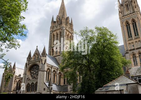 Truro.cornwall.United Kingdom.July 24th 2021.View of Truro cathedral in cornwall Stock Photo
