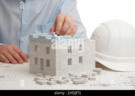 development, artificial model, blueprint, new building, architect, developments, artificial models, blueprints, floor plan, plan, new buildings, Stock Photo