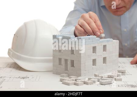 property, artificial model, building construction, architect, properties, artificial models, building constructions, architects Stock Photo