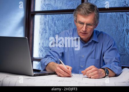 desk, floorplan, architect, desks, floorplans, architects Stock Photo