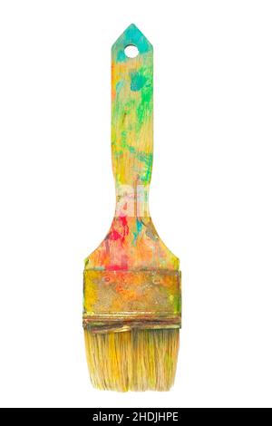 multi colored, paintbrush, blob, multi coloreds, paintbrushs, blobs, paint splat Stock Photo