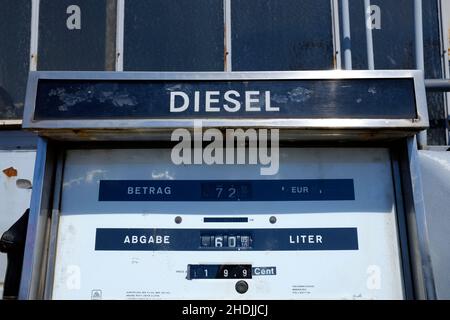 diesel, gas station, petrol pump, diesels, gas stations, pumps Stock Photo