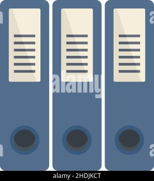 Syllabus folders icon. Flat illustration of Syllabus folders vector icon isolated on white background Stock Vector