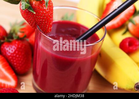 strawberry smoothie Stock Photo