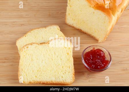 marmalade, white bread, brioche, marmalades, white breads, brioches Stock Photo