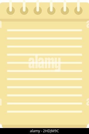 Syllabus notepad icon. Flat illustration of Syllabus notepad vector icon isolated on white background Stock Vector