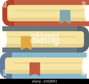 Syllabus book stack icon. Flat illustration of Syllabus book stack vector icon isolated on white background Stock Vector