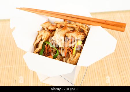 take away, pasta box, take aways, pasta boxes Stock Photo