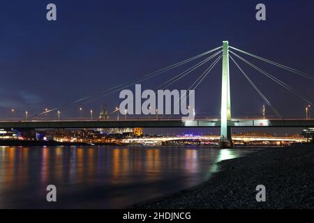 cologne, rhine river, severin bridge, colognes, rhine, rhine rivers, severin bridges Stock Photo