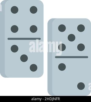 Domino game icon. Flat illustration of Domino game vector icon isolated on white background Stock Vector