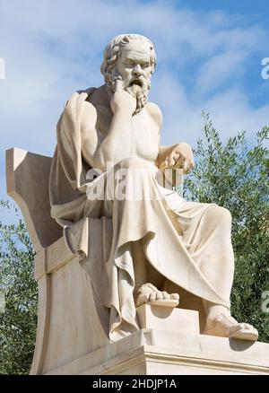 statue, philosopher, Socrates, statues, philosophers Stock Photo