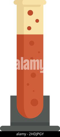 Molecular cuisine test tube icon. Flat illustration of Molecular cuisine test tube vector icon isolated on white background Stock Vector