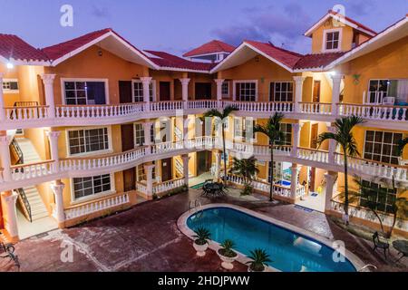 Residential building in Bavaro, Dominican Republic Stock Photo