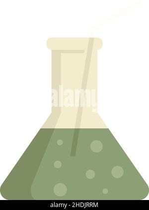 Molecular cuisine flask cocktail icon. Flat illustration of Molecular cuisine flask cocktail vector icon isolated on white background Stock Vector