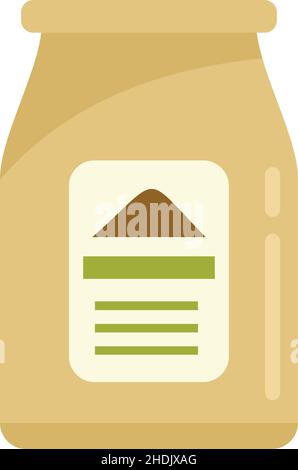 Bio compost pack icon. Flat illustration of Bio compost pack vector icon isolated on white background Stock Vector