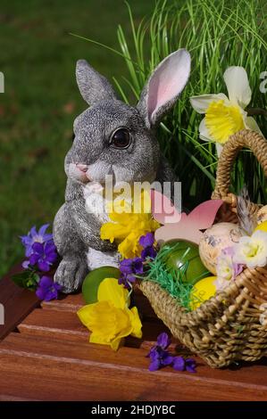 easter bunny, easter decoration, easter bunnies, easter decorations Stock Photo