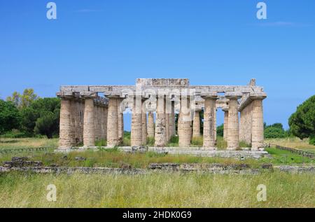 paestum, greek temple, campania, paestums, greek temples, campanias Stock Photo