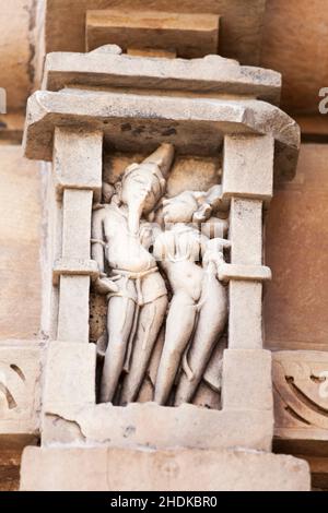 sculpture, kamasutra, Khajuraho Group of Monuments, sculptures, kamasutras Stock Photo