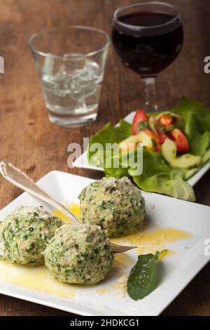 dumplings, strangolapreti, dumpling Stock Photo