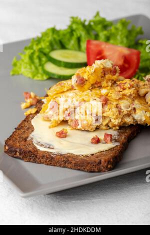 sandwich, scrambled eggs, sandwichs Stock Photo