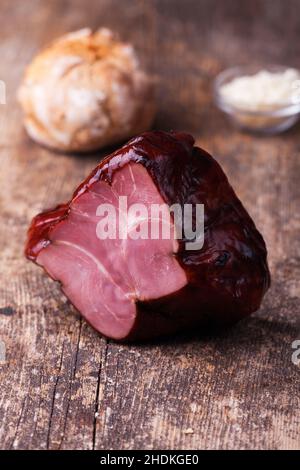 ham, smoked, easter ham, hams, smokeds Stock Photo