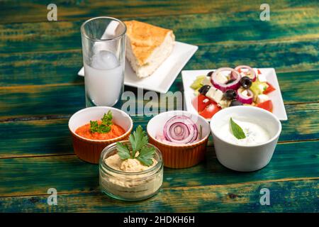 appetizer, greek cuisine, mezze, appetizers, greek cuisines, greek food Stock Photo