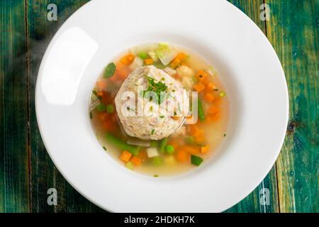 soup, bacon dumplings, soups Stock Photo