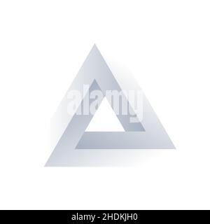 Penrose triangle icon in grey Stock Vector