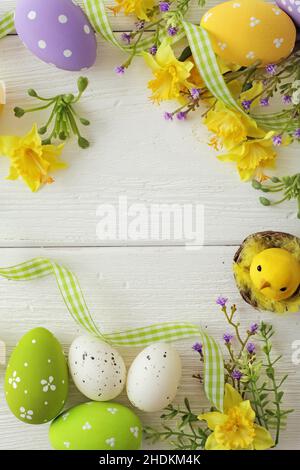 copy space, easter decoration, copyspace, easter decorations Stock Photo