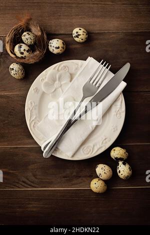 easter, place setting, easter breakfast, easters, easter breakfasts Stock Photo