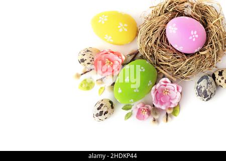 easter nest, easter eggs, easters, easter egg Stock Photo