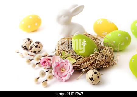 easter nest, easter bunny, easter eggs, easters, easter bunnies, easter egg Stock Photo