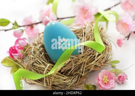easter, easter nest, easter eggs, easters, easter egg Stock Photo