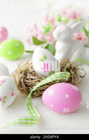 easter, easter egg, easter nest, easters, easter eggs Stock Photo