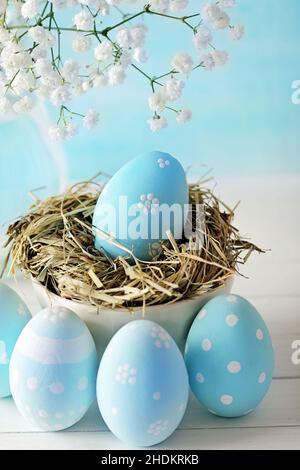 easter nest, easter eggs, easters, easter egg Stock Photo