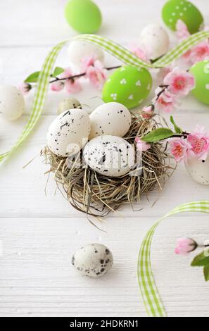 easter nest, easter eggs, easter time, easters, easter egg Stock Photo